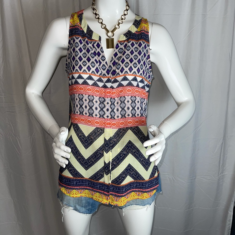 Sanctuary Sleeveless Button-Up Blouse-MEDIUM